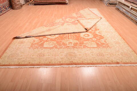 Moshk Abad Beige Hand Knotted 95 X 128  Area Rug 100-75890 Image 7