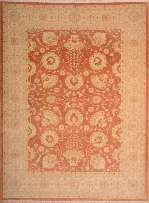 Moshk Abad Beige Hand Knotted 95 X 128  Area Rug 100-75890 Image 0