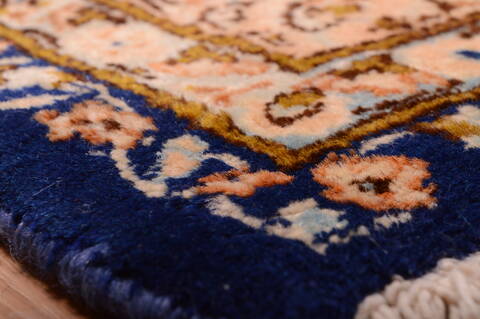 Kerman Blue Hand Knotted 99 X 140  Area Rug 100-75891 Image 6