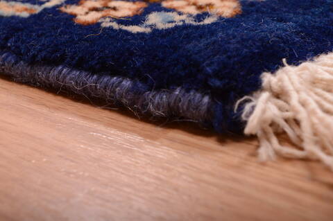 Kerman Blue Hand Knotted 99 X 140  Area Rug 100-75891 Image 7