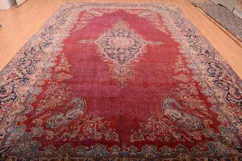 Kerman Red Hand Knotted 911 X 164  Area Rug 100-75892 Image 11