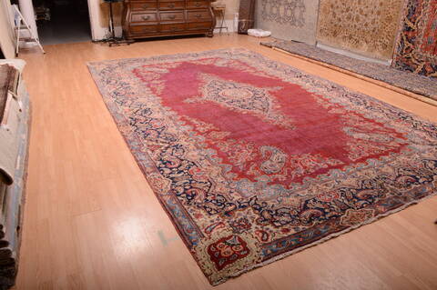 Kerman Red Hand Knotted 911 X 164  Area Rug 100-75892 Image 12