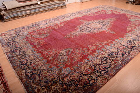 Kerman Red Hand Knotted 911 X 164  Area Rug 100-75892 Image 14