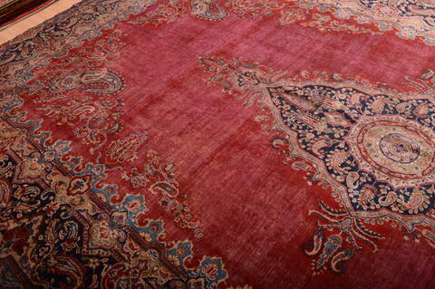 Kerman Red Hand Knotted 911 X 164  Area Rug 100-75892 Image 3