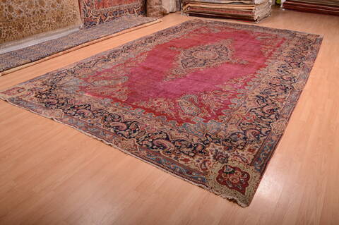 Kerman Red Hand Knotted 911 X 164  Area Rug 100-75892 Image 7