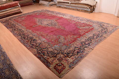 Kerman Red Hand Knotted 911 X 164  Area Rug 100-75892 Image 8