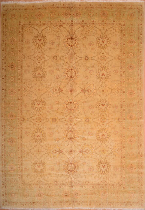 Moshk Abad Beige Hand Knotted 113 X 159  Area Rug 100-75969 Image 0