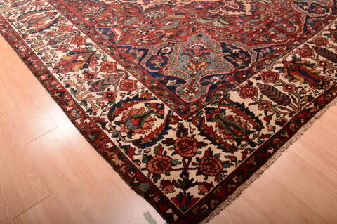 Bakhtiar Red Hand Knotted 1010 X 145  Area Rug 100-75975 Image 16