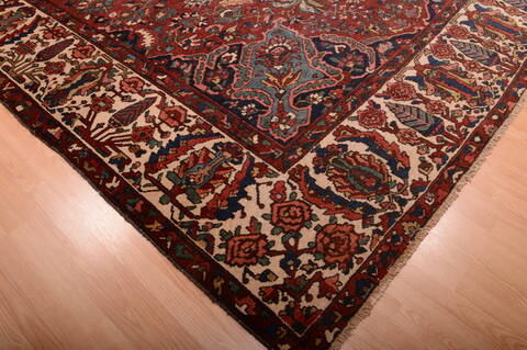 Bakhtiar Red Hand Knotted 1010 X 145  Area Rug 100-75975 Image 18
