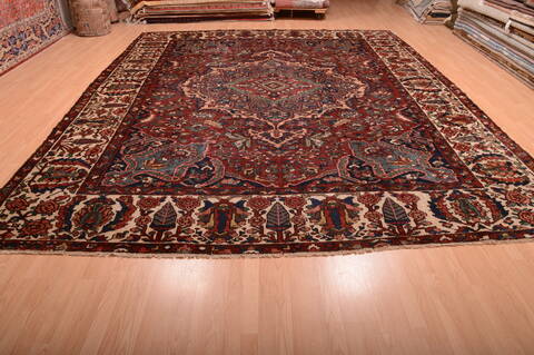 Bakhtiar Red Hand Knotted 1010 X 145  Area Rug 100-75975 Image 1