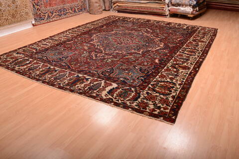 Bakhtiar Red Hand Knotted 1010 X 145  Area Rug 100-75975 Image 2