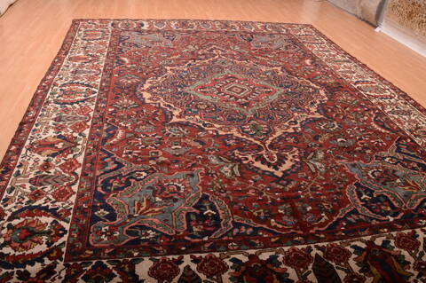 Bakhtiar Red Hand Knotted 1010 X 145  Area Rug 100-75975 Image 5