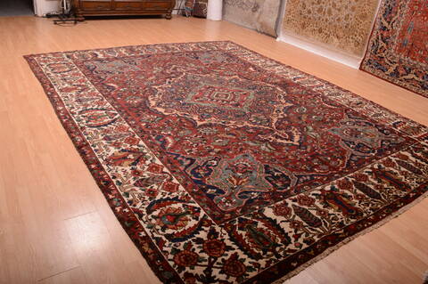 Bakhtiar Red Hand Knotted 1010 X 145  Area Rug 100-75975 Image 6