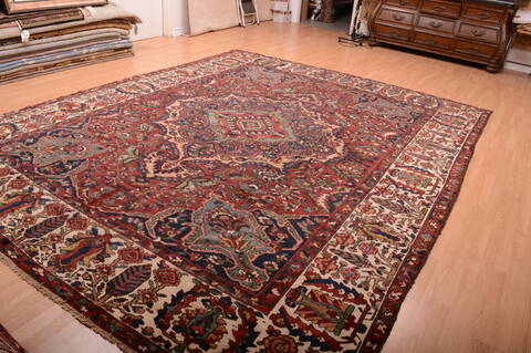 Bakhtiar Red Hand Knotted 1010 X 145  Area Rug 100-75975 Image 7