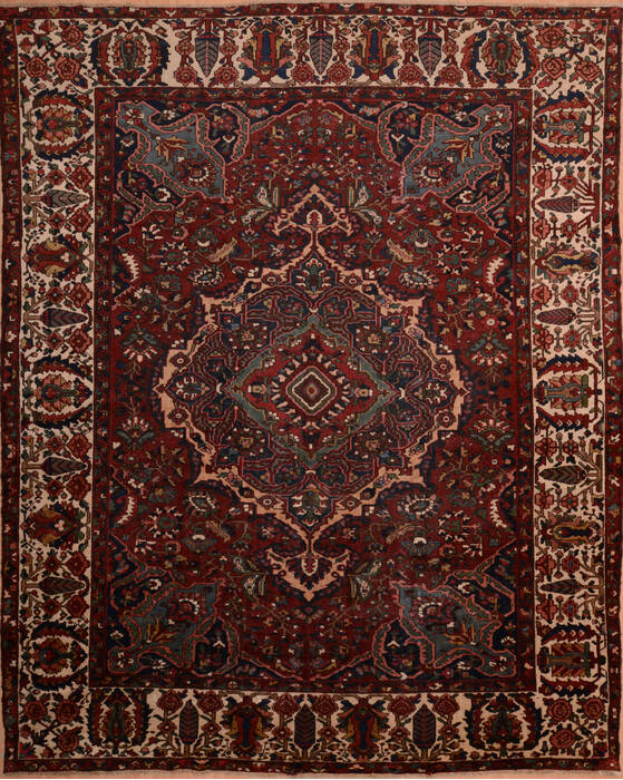 Bakhtiar Red Hand Knotted 1010 X 145  Area Rug 100-75975 Image 0