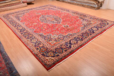 Mashad Red Hand Knotted 911 X 133  Area Rug 100-75978 Image 12