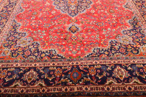 Mashad Red Hand Knotted 911 X 133  Area Rug 100-75978 Image 14