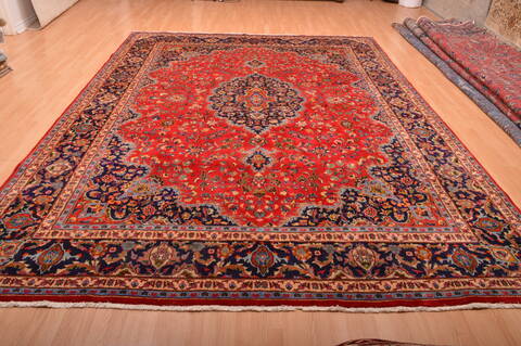 Mashad Red Hand Knotted 911 X 133  Area Rug 100-75978 Image 16