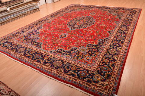 Mashad Red Hand Knotted 911 X 133  Area Rug 100-75978 Image 19
