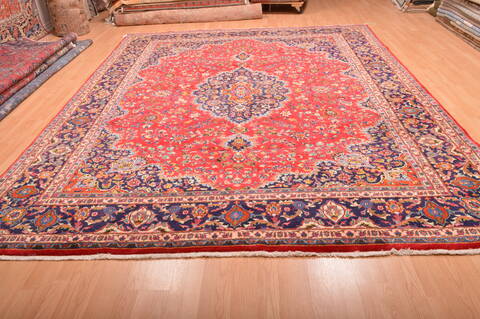 Mashad Red Hand Knotted 911 X 133  Area Rug 100-75978 Image 1