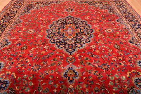 Mashad Red Hand Knotted 911 X 133  Area Rug 100-75978 Image 4