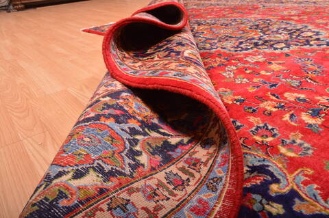 Mashad Red Hand Knotted 911 X 133  Area Rug 100-75978 Image 9