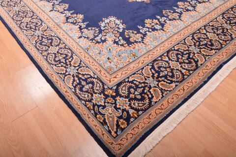 Kerman Blue Hand Knotted 910 X 137  Area Rug 100-75980 Image 16