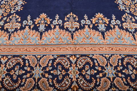 Kerman Blue Hand Knotted 910 X 137  Area Rug 100-75980 Image 9