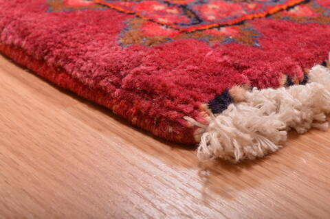 Mashad Red Hand Knotted 102 X 131  Area Rug 100-75985 Image 17