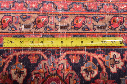 Mashad Red Hand Knotted 102 X 131  Area Rug 100-75985 Image 8
