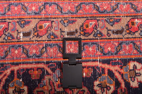 Mashad Red Hand Knotted 102 X 131  Area Rug 100-75985 Image 9