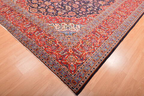 Kashan Red Hand Knotted 910 X 1211  Area Rug 100-75986 Image 12