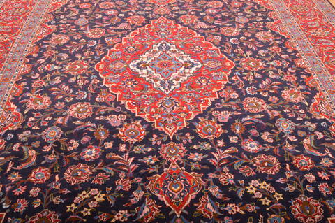 Kashan Red Hand Knotted 910 X 1211  Area Rug 100-75986 Image 14