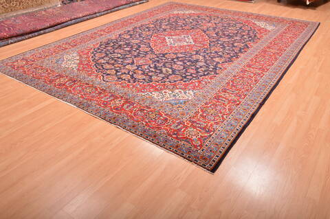 Kashan Red Hand Knotted 910 X 1211  Area Rug 100-75986 Image 2