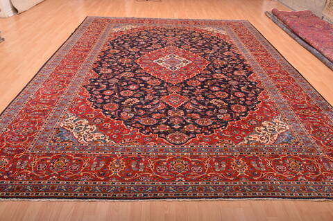 Kashan Red Hand Knotted 910 X 1211  Area Rug 100-75986 Image 4