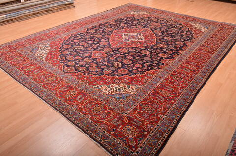 Kashan Red Hand Knotted 910 X 1211  Area Rug 100-75986 Image 6