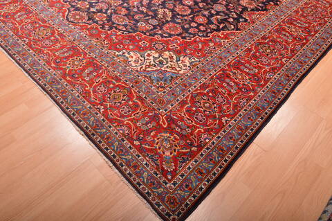 Kashan Red Hand Knotted 910 X 1211  Area Rug 100-75986 Image 7