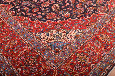 Kashan Red Hand Knotted 910 X 1211  Area Rug 100-75986 Image 8