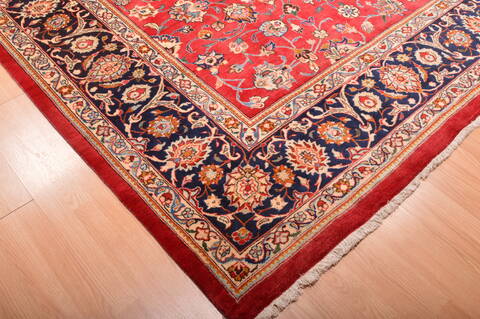 Mashad Red Hand Knotted 100 X 1210  Area Rug 100-75990 Image 13