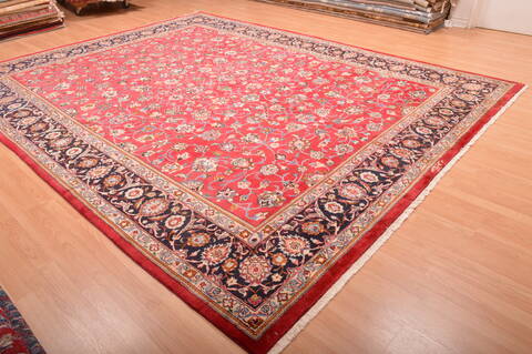 Mashad Red Hand Knotted 100 X 1210  Area Rug 100-75990 Image 3