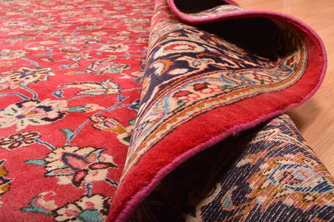 Mashad Red Hand Knotted 100 X 1210  Area Rug 100-75990 Image 8