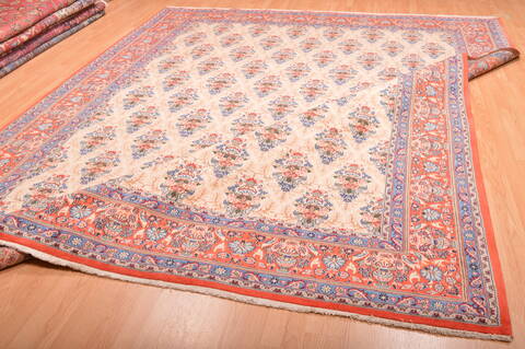 Qum Red Hand Knotted 910 X 1210  Area Rug 100-75991 Image 19