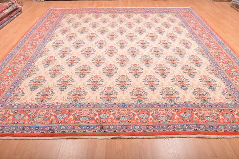 Qum Red Hand Knotted 910 X 1210  Area Rug 100-75991 Image 1