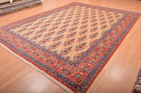 Qum Red Hand Knotted 910 X 1210  Area Rug 100-75991 Image 5