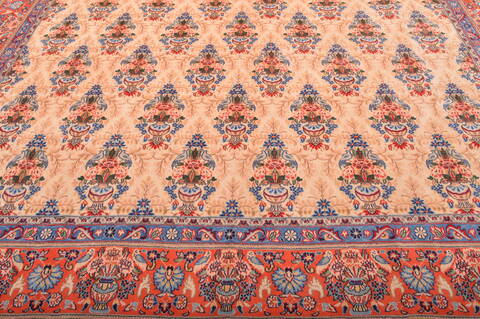 Qum Red Hand Knotted 910 X 1210  Area Rug 100-75991 Image 8