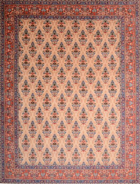 Qum Red Hand Knotted 910 X 1210  Area Rug 100-75991 Image 0