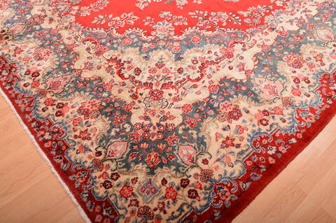 Hamedan Red Hand Knotted 106 X 138  Area Rug 100-76014 Image 17