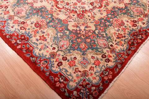 Hamedan Red Hand Knotted 106 X 138  Area Rug 100-76014 Image 19