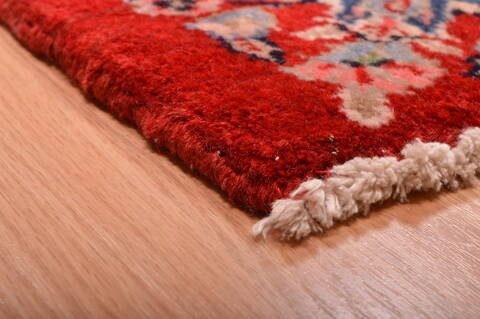 Hamedan Red Hand Knotted 106 X 138  Area Rug 100-76014 Image 20