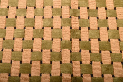 Indo-Nepal Green Hand Knotted 91 X 119  Area Rug 100-76015 Image 11